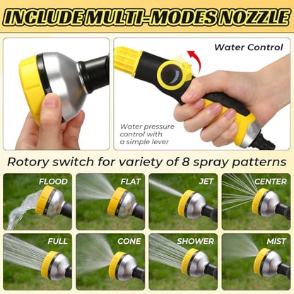 Hushee 2 Pack Watering Wand for Garden Hose, 18.5 in, 8 Spray Patterns