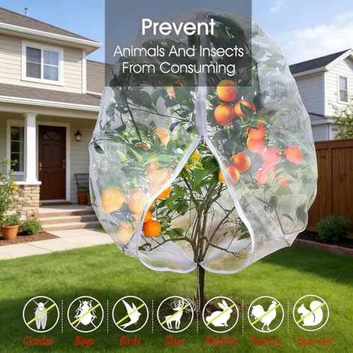 4 Pcs Drawstring Blueberry Netting for Bushes Reusable Garden Netting - size: 4pcs 2.6*3.3FT