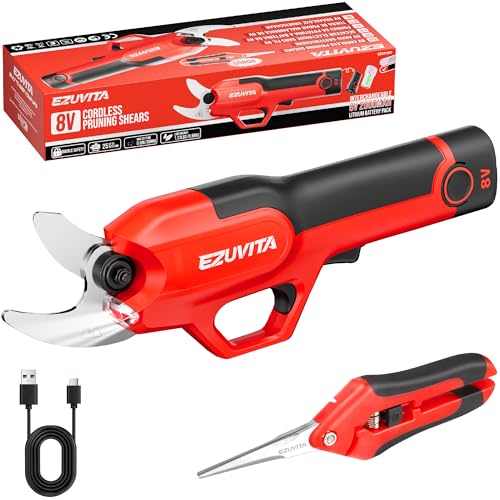 Cordless Electric Pruning Shears - color: Red and Black