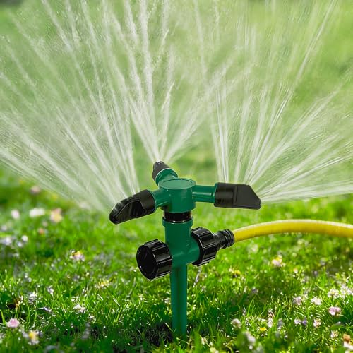 Lawn Sprinkler for Yard, Automatic Water Sprayer Irrigation System for Garden, 360 Degree Rotating Lawn Sprinkler Large Area Coverage, Yard Sprinklers and Garden Sprinklers for Kids