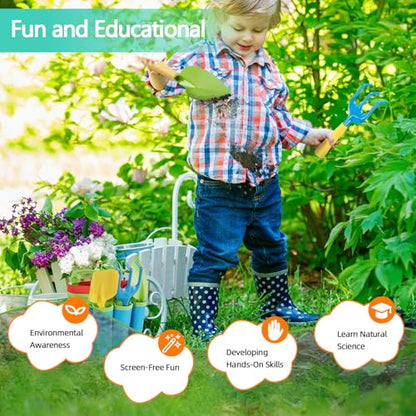 FITNATE Kids Garden Tools Set,6 PCS, Aged 3+ - color: Multi