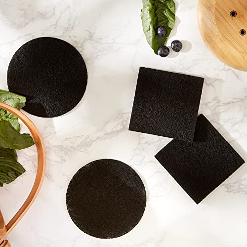 RSVP International Charcoal Compost Bin Filter 2-Piece Set Helps Keep Kitchen Smelling Fresh, Replacement - 1 Gallon Bin/Pail - size: Filter Replacement, 2-Piece, 0.5-Gallon