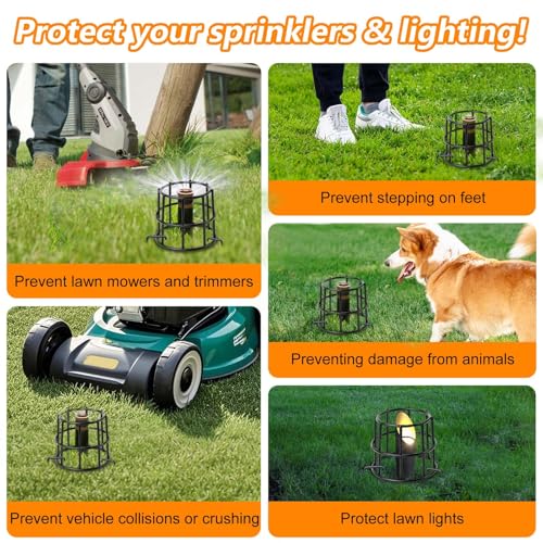 5 Set Upgraded Lawn Sprinkler Head Protector Metal Lawn Sprinkler Guard