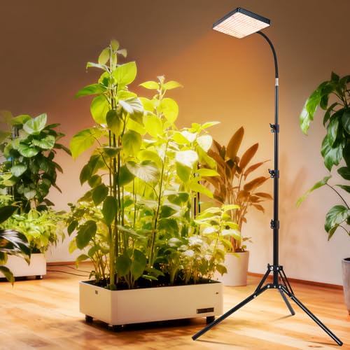 Full-Spectrum Grow Light with Stepless Stand for Indoor Growing - size: 1-Head-Stepless