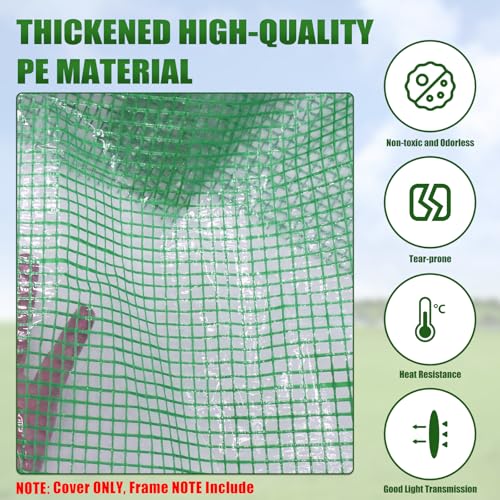 Walk-in Greenhouse Replacement Cover 56×56×76inch (Frame Not Included) - color: Green-56" x 56" x 76"(PE)