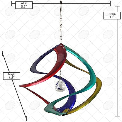 Red Carpet Studios The Original Helix Cosmix Rainbow Spinner with Crystal, 11" - color: Circus - Crystal