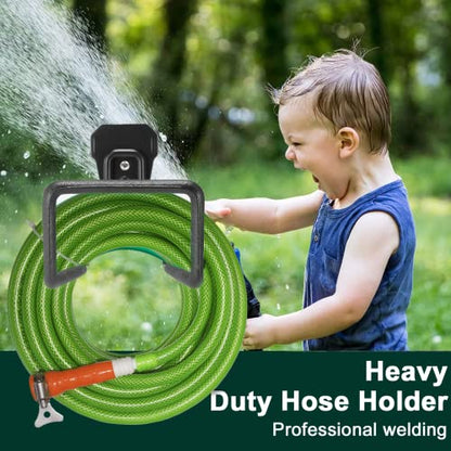 2 Pack Metal Garden Hose Holder, Heavy Duty Wall Mount Hose Hanger - size: 100FT*2