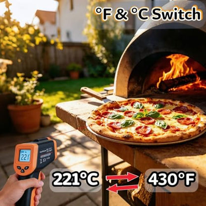 Infrared Thermometer Temperature Gun for Cooking -58℉~1022℉ - color: Black