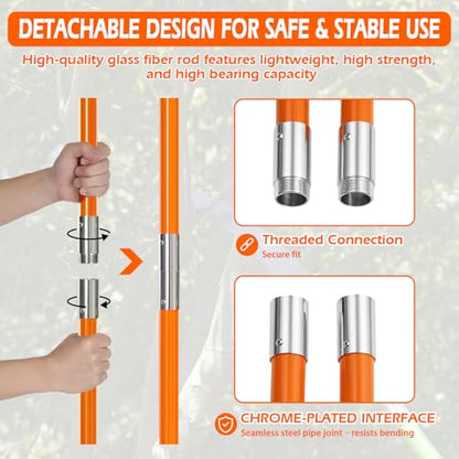 Manual Pole Saw, 27 Ft Tree Pruner