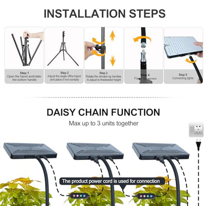 Standing Grow Light for Indoor Plants, Monstera, Bonsai Trees - size: 1-Head-Stand