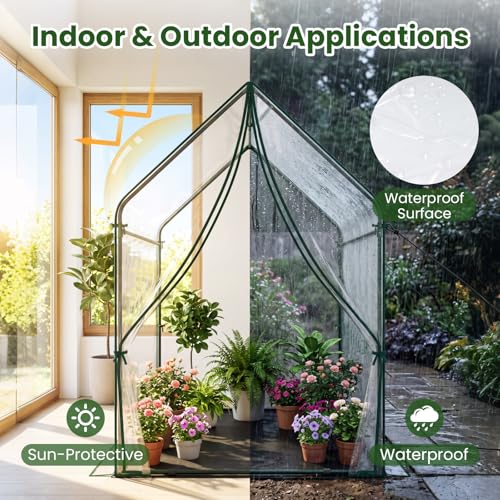 GIANTEX Mini Greenhouse, Outdoor Portable Green House, 36"x36"x60" - size: 36"x36"x60"