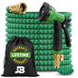 J&B XpandaHose 75ft Expandable Garden Hose, Lightweight, Brass Connectors - color: Green/Black, size: 75ft