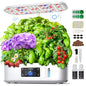 Ahopegarden Hydroponics Growing System: 12 Pods with Touch Control Panel - color: Ivory White