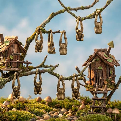 Civaner 50 Pcs Mini Monkey Figurines Vintage Metal Monkey Statues - style: Monkey