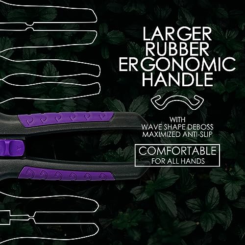 Buds Leaf Stem Fruit Flower Garden Scissors Non-stick Resin Resist Blade 8.58" Precision Micro-Tip Pruning Shears Bigger Grip Pruner Snips Effort-saving Ergonomical Gardening Trimming Scissors