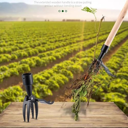 Stand Up Weed Puller an Upright Weeding Tool Standing Weed Clip No Bending 4 Claws