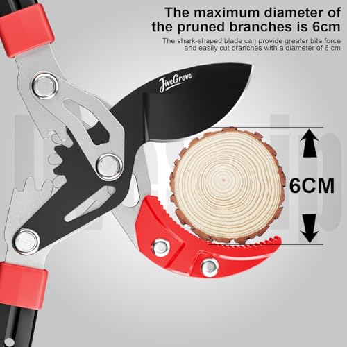 Extendable Loppers, SK5 Teflon-Coated Blades, Gear Drive