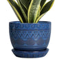 G EPGardening Pot for Plants, 5 Inch Ceramic Planter, Blue - color: Triangle Blue