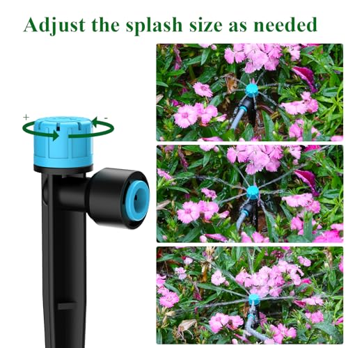 150FT Drip Irrigation System Kit with 2 Zone Water Timer for Garden