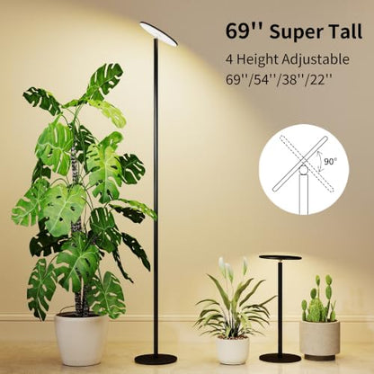 chiphy 69" Grow Lights, 40W Full Spectrum Plant Light for Indoor Plants - color: 2300-6500K, 4/8/12 Timer, Remote