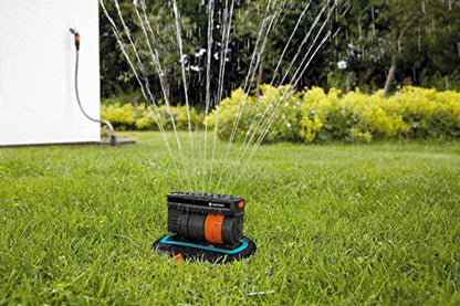 Gardena OS 140 pop-up Rectangular Sprinkler: Sprinkler System for Square and Rectangular Areas up to 140 m² in Size, Fitted Flush to The Ground (8223-20)
