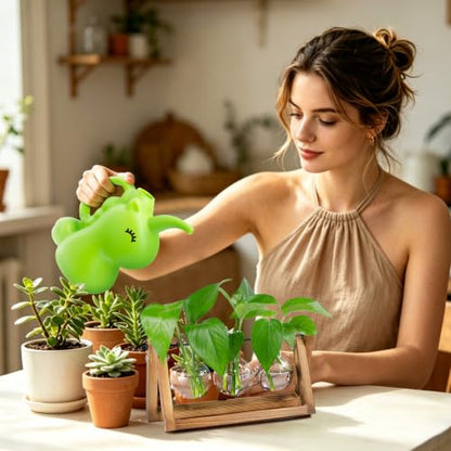 XXXFLOWER Small Watering Can for Indoor Plants 1/4 Gallon 1L Green - size: Green
