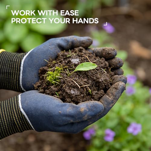 Gardening Gloves for Women, Waterproof Thorn Proof Rose Pruning Gloves, Flexible Latex Non-Slip Garden Work Gloves for Weeding Planting, 1 Pair - size: X-Large