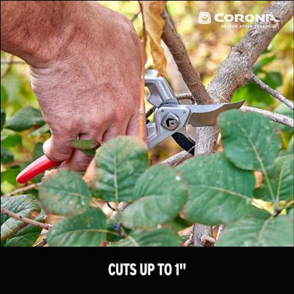 Corona Tools XSeries Pro Bypass Pruner – 1-inch Cut Capacity Heavy-Duty Garden Pruning Shears for Tree, Shrub & Branch Trimming, Professional Landscaping Hand Pruner - size: Pruner