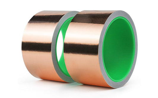 BOMEI PACK Copper Tape 2 Pack 1.97mil x 2inch x 66ft with Conductive Adhesive for Guitars and Shielding, Slugs,Stained Glass, Electrical Repairs, Grounding
