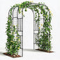 Metal Garden Arch Trellis, 7.3 Ft Black for Raised Beds, Plant Support for Cucumbers & Climbing Vegetables - size: U-Insert-Fit 7.3 x 5 x 4 Ft