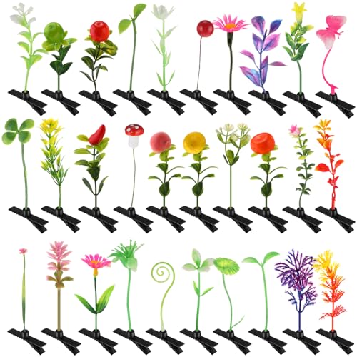 30 Pcs Rave Bean Sprout Hair Clips Plant Styles,Cute - style: Cute