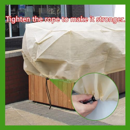 Plant Cover Freeze Protection, Winter Plant Covers, Plant Frost Cover, Tree Plant Freeze Protection Covers, Planter Plant Winter Frost Blanket with Zip Drawstring,2 Pack (59x17.7x15.7INCH) - size: 59*15.7*17.7(2-PACK)