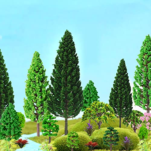 40PCS Woodland Animals Figures Model Trees Cake Toppers for Decorations
