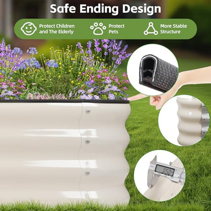 4-in-1 Modular Raised Garden Bed-5x3x1ft Adjustable in 4 Sizes - color: White, size: 5×3×1FT