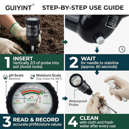 Tool Soil PH Meter Soil Moisture Sensor Meter Gardening Test Kit