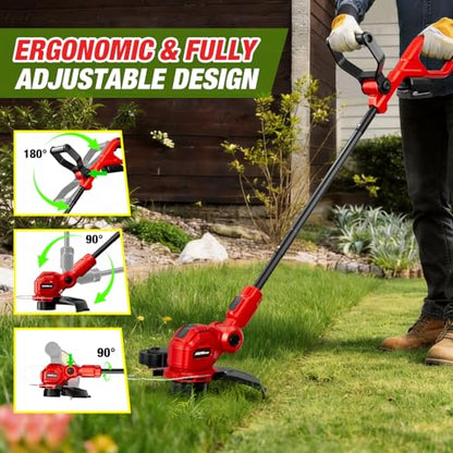 HEINPRO Cordless String Trimmer Compatible with Milwaukee M18 Battery - size: 12-INCH