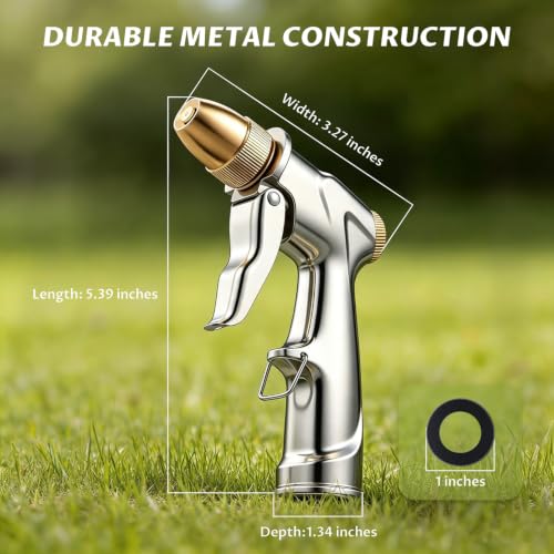 Lichamp Heavy Duty Garden Hose Nozzle Sprayer, High Pressure Water Nozzle
