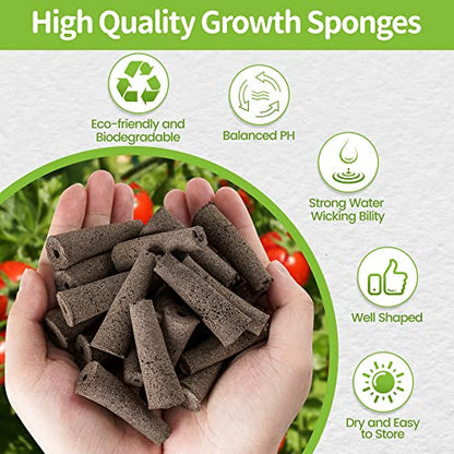 Grow Sponges, Replacement Root Growth Sponges Seed Pods Compatible with AeroGarden, Seedling Starter Sponges Kit for Hydroponic Indoor Garden System (40pcs Set) - size: 40pcs