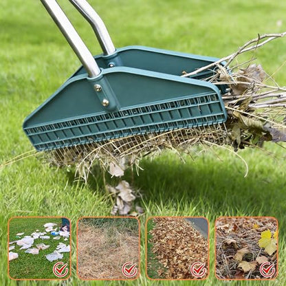 YEELOR Leaf Grabber Rake, 36.6 Inches, 3.3 Pounds（Straight Grip）