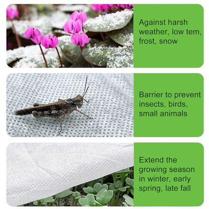 Plant Covers Freeze Protection 8x40ft Frost Cloth for Winter Outdoor - size: 8'x40'