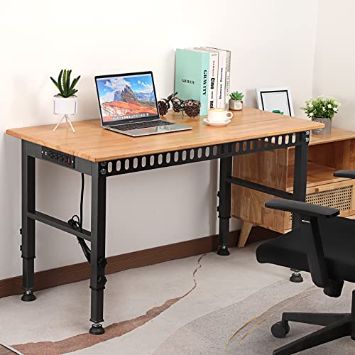 OLBRUS 48" Adjustable Workbench with Power Outlet and Rubber Pad - size: 48"Power Outlets-Rubber Pad