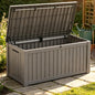 Fancyango 150 Gallon Outdoor Storage Deck Box, Dark Grey
