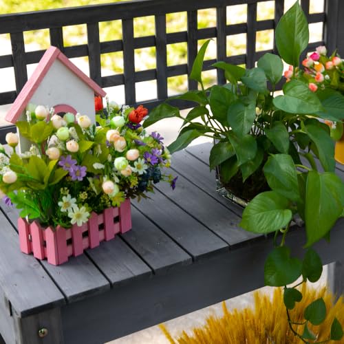 Outsunny Outdoor Potting Bench Table with Sliding Tabletop, Gray