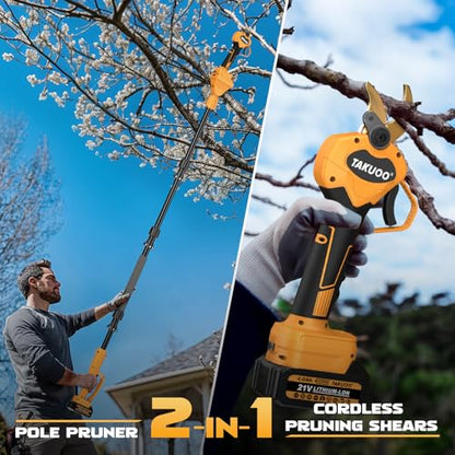 Takuoo Electric Pole Pruner, 1.6" Crodless Pruning Shears for Tree Trimming