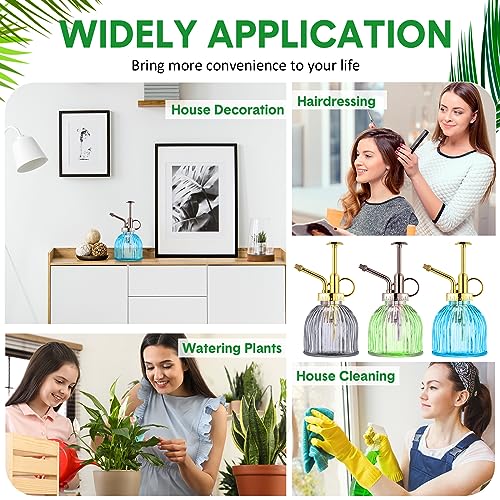 Maxdot 12Pcs Glass Plant Mister Spray Bottle 220ml, Mixed Sprayer - color: Mixed Sprayer