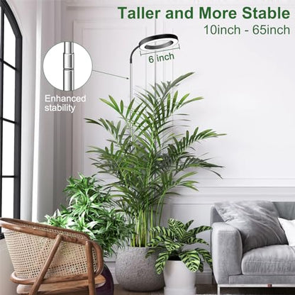 wolezek Grow Lights for Indoor Plants Full Spectrum, 80 LEDs 3 Colors - color: Black 3 Pack