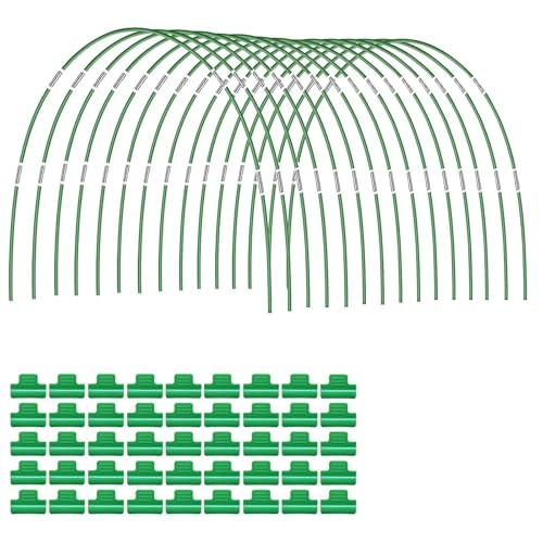 75 PCS Rust-Free Garden Hoops for Raised Beds with Garden Netting Clips - size: 75PCS