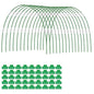 75 PCS Rust-Free Garden Hoops for Raised Beds with Garden Netting Clips - size: 75PCS