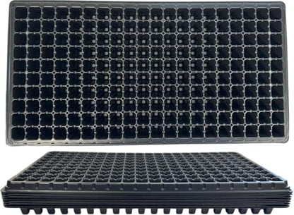 200 Cell Seedling Plastic Nursery Trays, 10 Pack, Thick Durable Germination Plug Trays, 2000 Cells Reusable Plant Propagation - size: 200 Cell, style: 0.85mm Wall Thickness