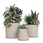Mayne Haven Round Fluted Modern Planter Set, Chai, 3-Pack - color: Chai, size: 10in, 12in, and 14in